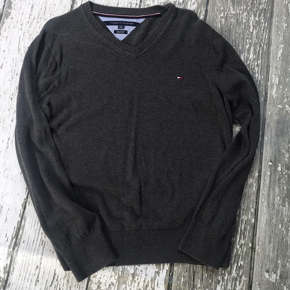 Tommy Hilfiger V-Neck Sweater Pima Cotton